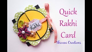 Quick Card for Rakhi/ DIY Handmade Rakshabandhan Greeting Card/ Gate Fold Card