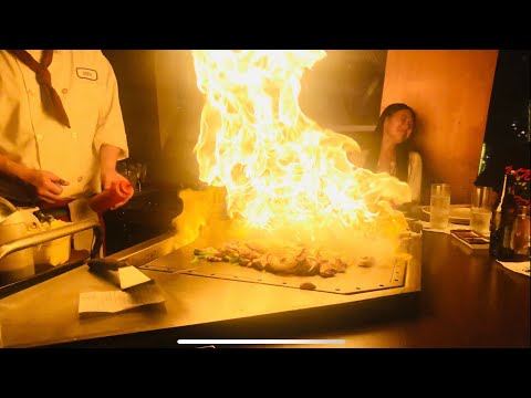 Chef japonês mostrou suas habilidades no restaurante Tanaka of Tokyo em Waikiki Honolulu, Havaí