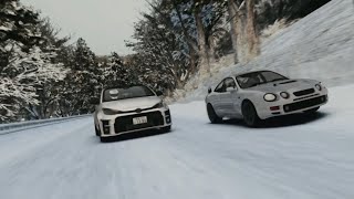 頭文字D　最新の実用的な4WDだぜ！　藤原拓海 GRヤリス VS 御木 セリカ  asettocorsa mod initialD GR Yaris vs Celica st205