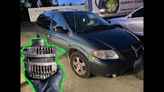 Replacing the Alternator on a Dodge Caravan  / Chrysler Town and Country / Plymouth Voyager 3.3 3.8
