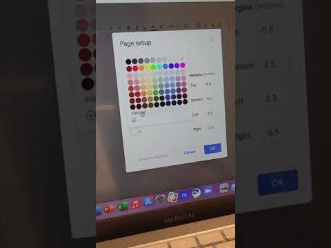 Change the Background Color of a Google Docs File...
