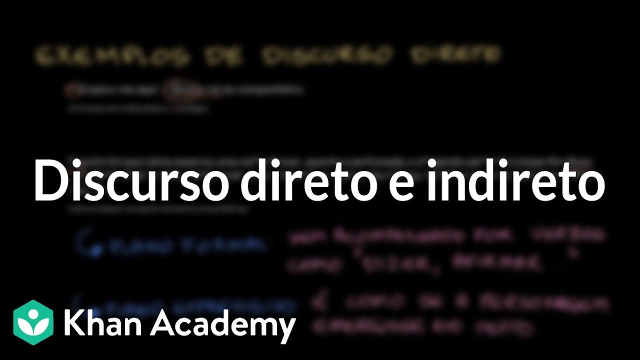 Discurso direto e indireto