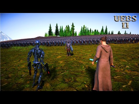 T-800 & JEDI KNIGHTS vs 4,000,000 URUK-HAI WARRIORS | Ultimate Epic Battle Simulator 2 | UEBS 2