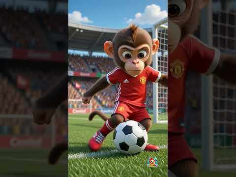 ⭐🐵 Funny Monkey Becomes a Soccer Superstar! ⚽😂 | Funzo TV #shorts