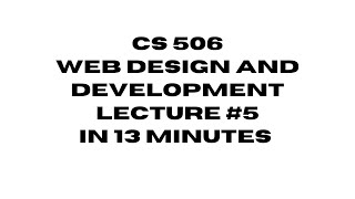 Download the video "CS-506 | lecture 5 | Web Design and Development | VU | Short lectutures CS 506 #cs506"