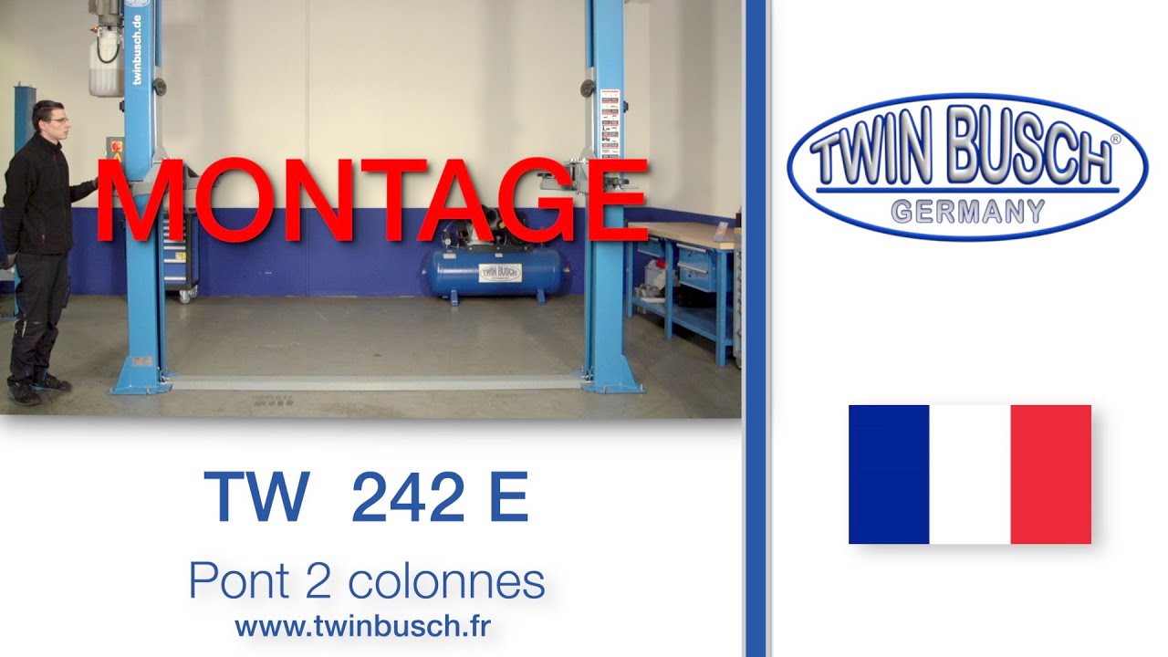 Montage du pont 2 colonnes TW 242 E - TWIN BUSCH®