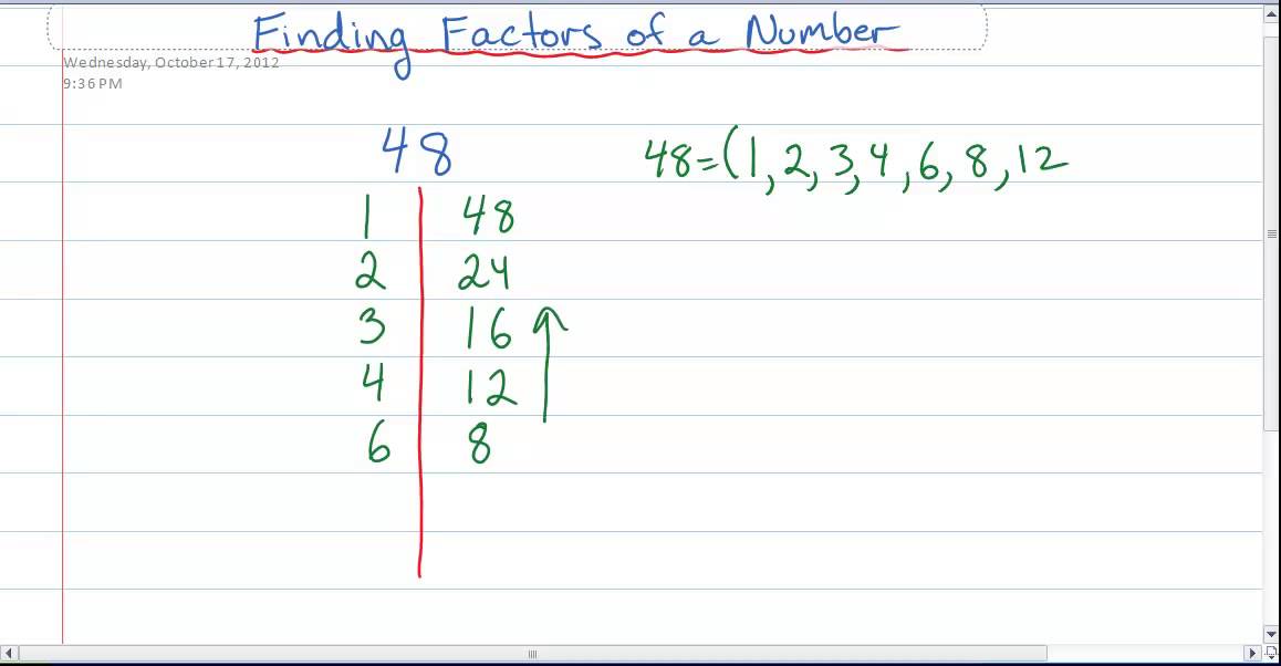 Finding Factors of a Number