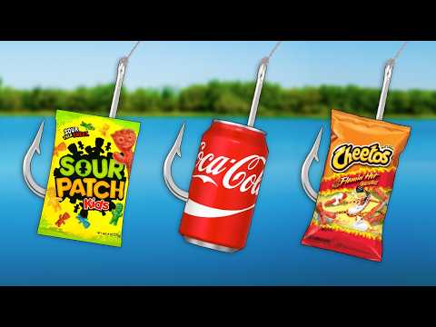 Grocery Store FOOD Fishing Challenge!