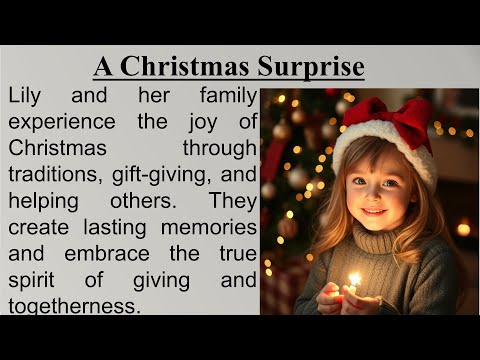 A Christmas Surprise - Level 1 || How to improve english listening skills for Beginners
