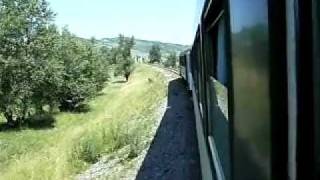 preview picture of video 'P14844 Sighişoara - Odorhei la intrare pe secţia 308 (automotorul 97-1704-2)'
