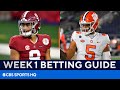 Georgia vs Clemson, Alabama vs Miami, & MORE | College Football Week 1 Betting Guide | CBS Sports HQ