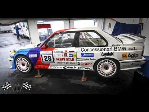 BMW M3 e30 DTM Classic Car Racing, Onboard Screaming Carbon Airbox