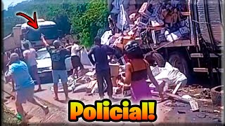 They tried to loot the cargo even though the truck driver was dead!