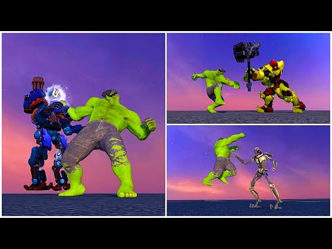 Hulk vs AI Robots in City - Overgrowth Mods Gameplay [2024]