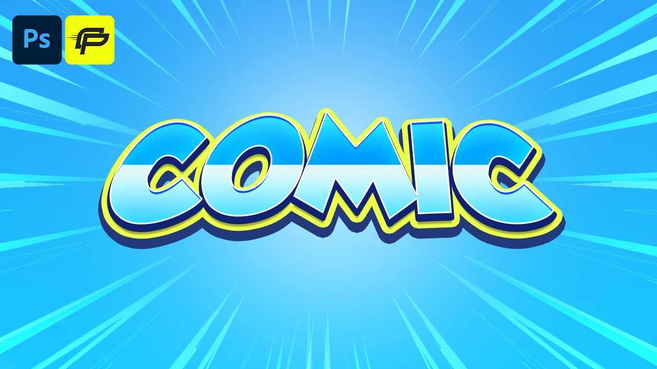 How to Create Comic, 3D, and Cartoonish Text Effect in Photoshop | Text Style Tutorial by Quickpixel