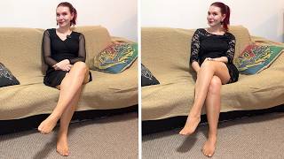 Styling Super Shiny Cecilia de Rafael Tights with Different Dresses 