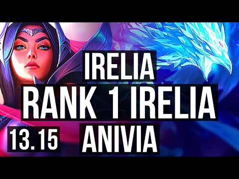 IRELIA vs ANIVIA (TOP) | Rank 1, Rank 1 Irelia, 6 solo kills, 10/2/3 | TR Challenger | 13.15