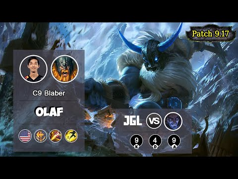 C9 Blaber Olaf JUNGLE VS Sylas | LOL | S9 NA Challenger - Full Gameplay