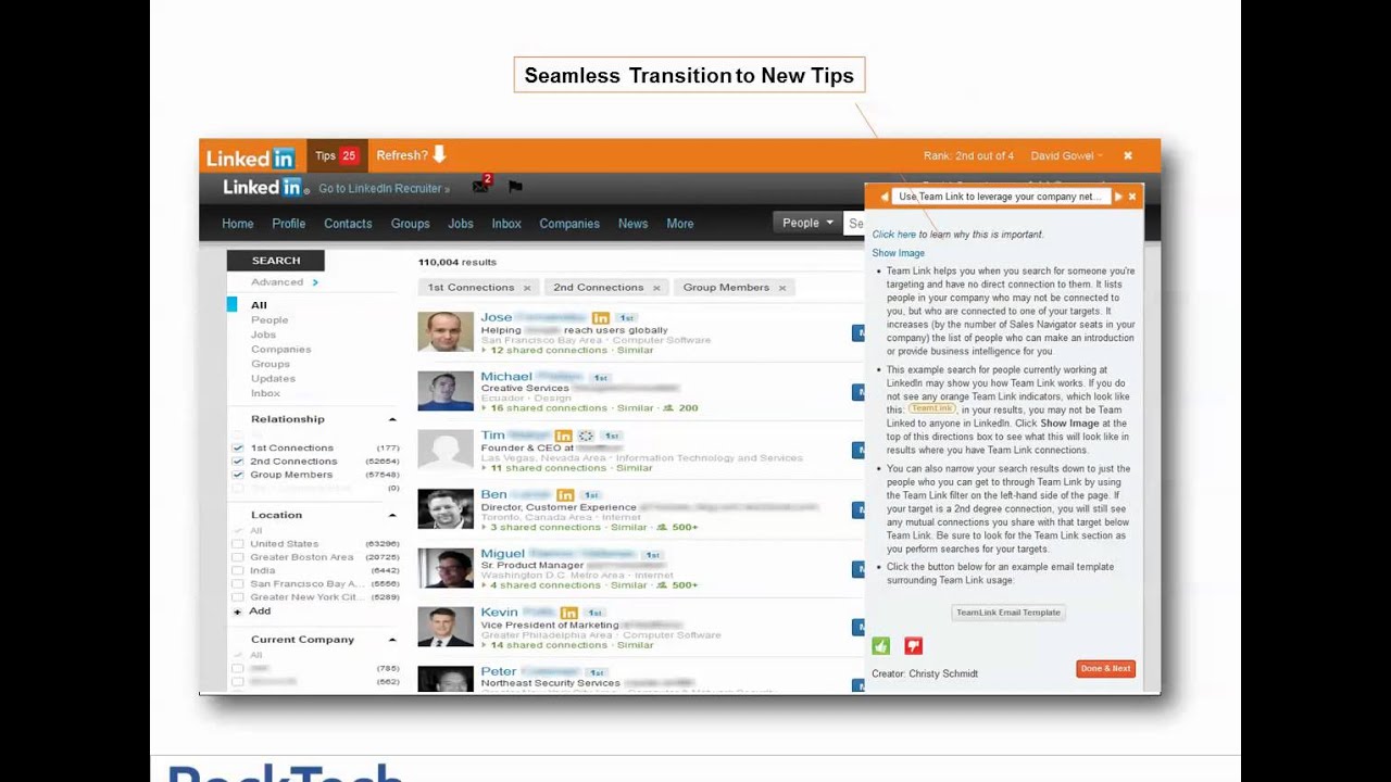 RockTech for LinkedIn Orientation