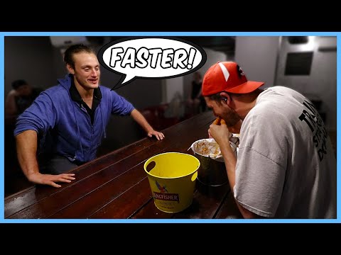 AUSSIE EATER HECKLES ME DURING THIS BLAZING HOT SPICY CHICKEN WING CHALLENGE!