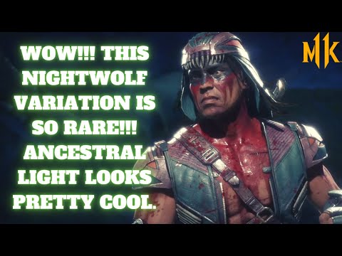 MK11 Ultimate: Nightwolf With Ancestral Light?!! This Is So Rare!!! Some Real Sweaty Sets Though.