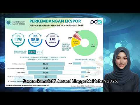 Perkembangan Realisasi Ekspor Indonesia Periode Mei 2025