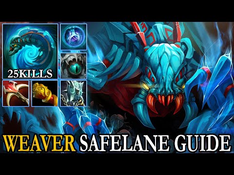 You Can't Run From This Weaver Epic Safe Lane Hard Carry 25Kills With Gleipnir and Daedalus Dota2