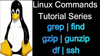 grep , find , gzip , gunzip , df and ssh Command in Linux
