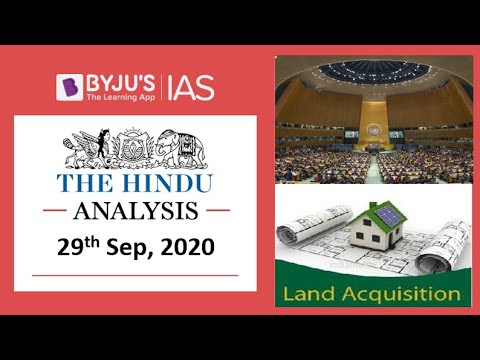 'The Hindu' Analysis for 29th September, 2020. (Current Affairs for UPSC/IAS)