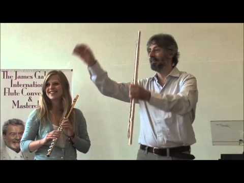 Sir James Galway Masterclass 2011 - Raffaele Trevisani Warm Up class Highlights