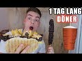 Ich esse 1 Tag lang nur die VERRÜCKTESTEN DÖNER KREATIONEN (mit Köftespieß Döner)