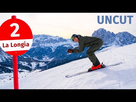Längste Skipiste in Südtirol: 10,5km Skifahren ohne Pause (UNCUT) | La Longia, Seceda, Gröden