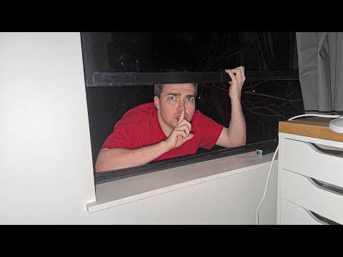 Hiding in my brothers window..