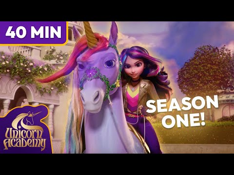Unicorn Academy FULL SEASON 1! 🌈 (in 40 minutes) | Cartoons for Kids