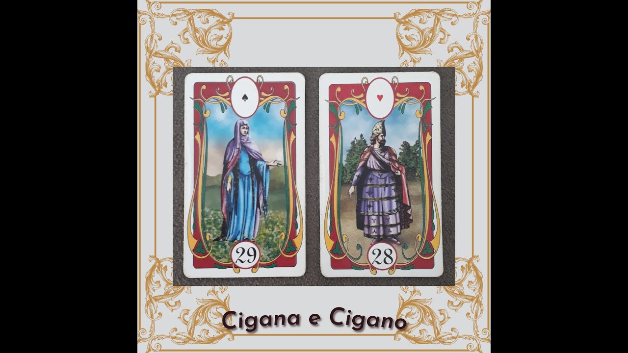 Como ler Baralho Cigano - carta: 28.Cigano e 29.Cigana (módulo 1: sig. das cartas - grátis)