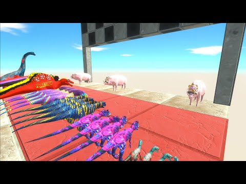 SPEED RACE CHAMPIONSHIP ANIMALS vs DINOSAURS - Animal Revolt Battle Simulator