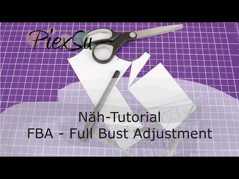 Schnittmuster anpassen - FBA - Full Bust Adjustment - Abnäher anpassen | PiexSu