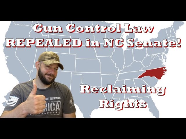 Gun Control repealed in NC Senate!!! Now onto the Governor… This is how we gain rights BACK…