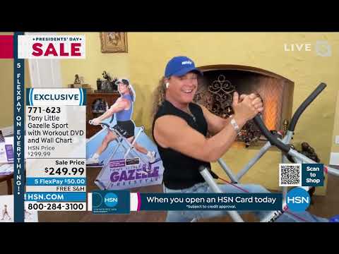 Tony Little Gazelle Sport with Workout DVD and Wall Chart