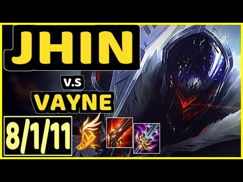 MATSUKAZE (JHIN) vs VAYNE - 8/1/11 KDA BOTTOM ADC CHALLENGER GAMEPLAY - BR