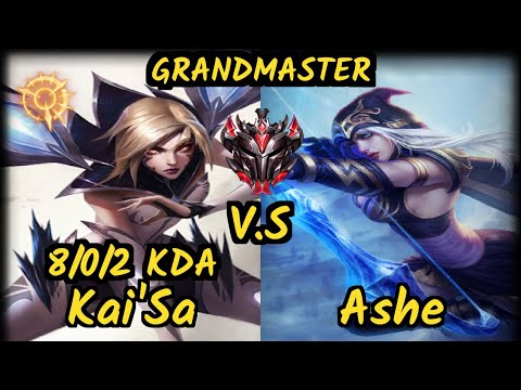 FOX Apollo (KAI'SA) vs ASHE - 8/0/2 KDA BOTTOM ADC GAMEPLAY - NA Ranked GRANDMASTER
