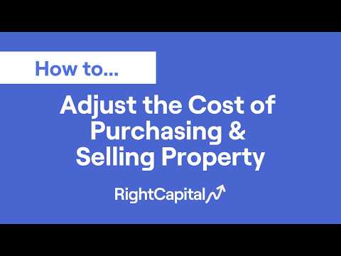 Adjust the Cost of Purchasing & Selling Property (1:27)