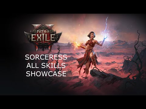Path of Exile 2 Sorceress All Skills Showcase