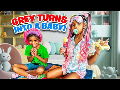 Grey turns into a BABY!
