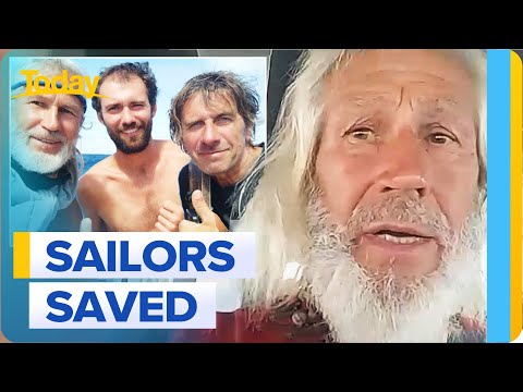 Sailors saved after sharks attacked their boat off the Queensland coast | Today Show Australia