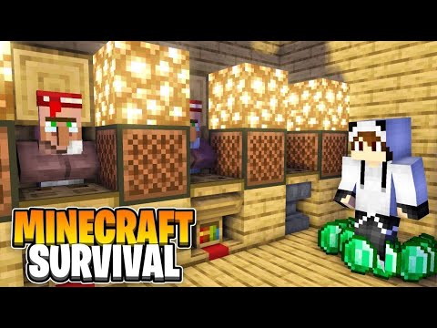 MAKING A TRADING HALL IN MINECRAFT SURVIVAL LIVE!