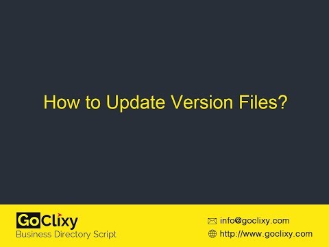 GoClixy - How to Update Version Files?
