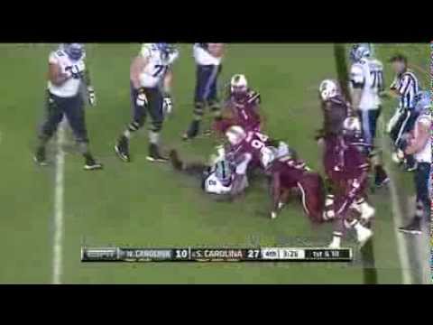 2013 USC vs UNC - Mason Harris and Kelsey Griffin Sack