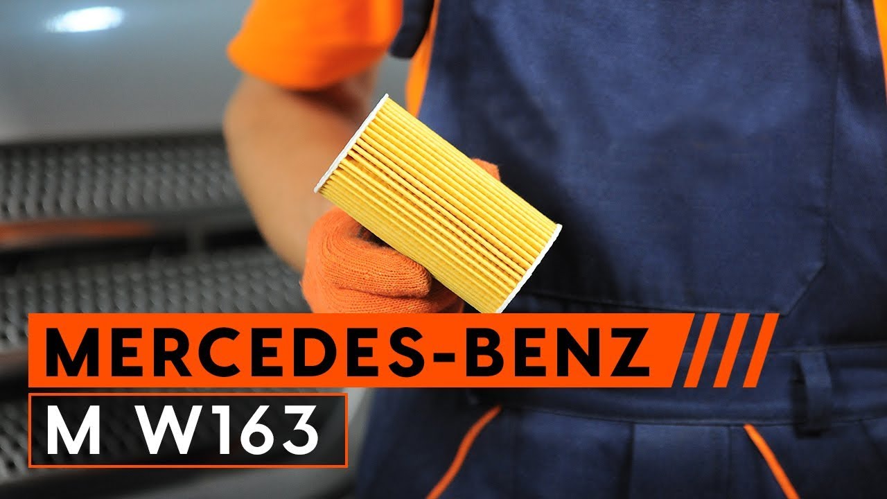 Kuinka Vaihtaa Moottori ljy Ja ljynsuodatin Mercedes ML W163 autoon 