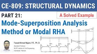 21 - Mode-Superposition Analysis Method or Modal RHA - A Solved Example